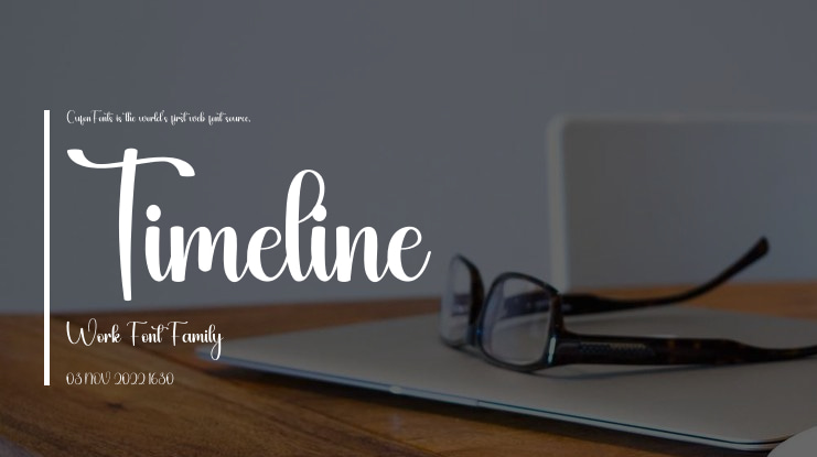 Timeline Work Font