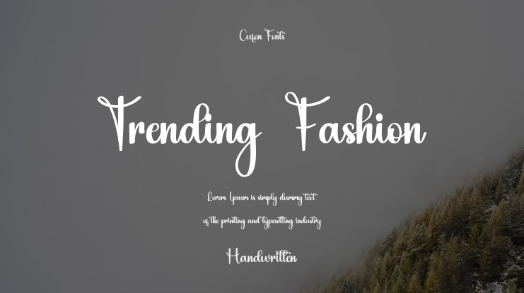 Trending Fashion Font
