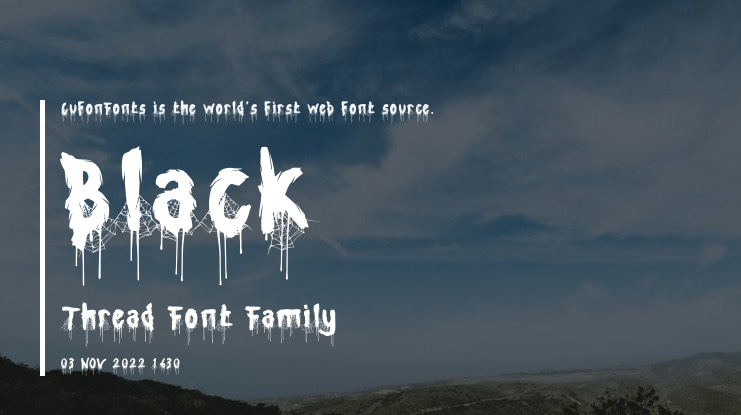 Black Thread Font Family