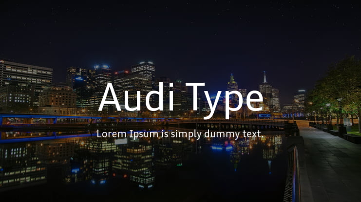 Audi Type Font Family
