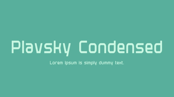 Plavsky Condensed Font