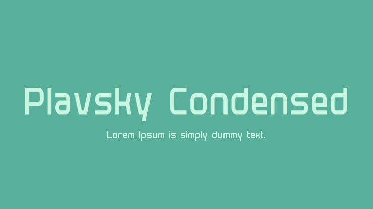 Plavsky Condensed Font
