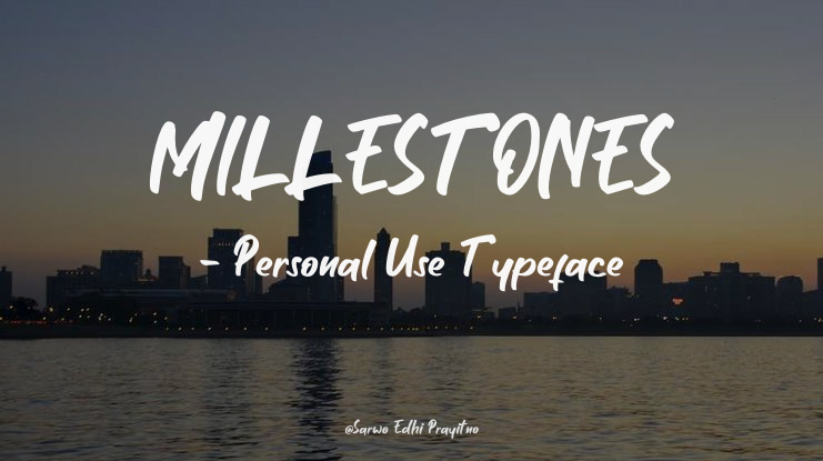 MILLESTONES - Personal Use Font