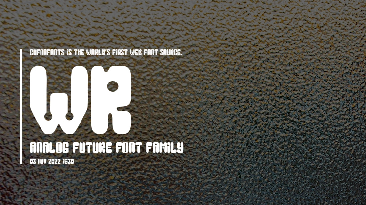 WR Analog Future Font Family