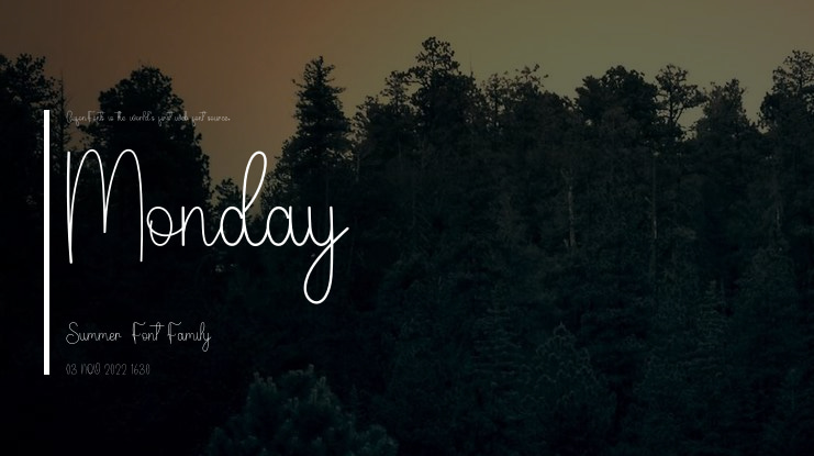 Monday Summer Font