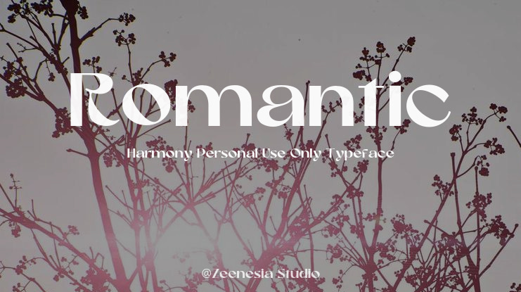 Romantic Harmony Personal Use Only Font