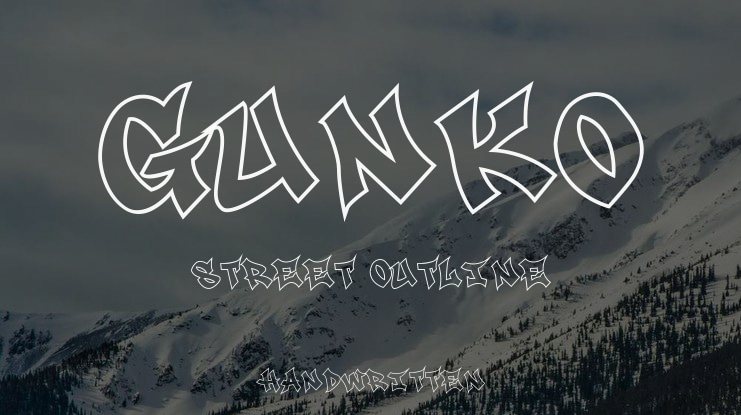 Gunko Street Outline Font Family