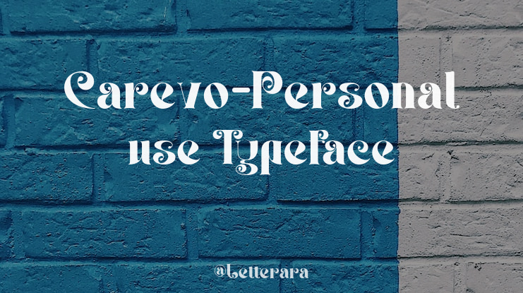 Carevo-Personal use Font