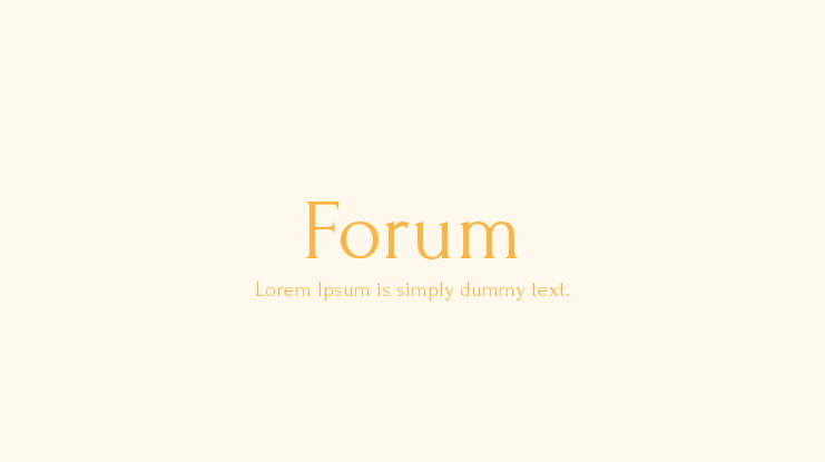 Forum Font