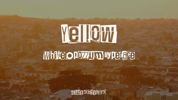Yellow White Opozzum Font