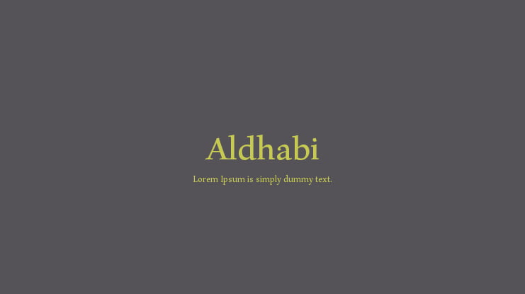 Aldhabi Font