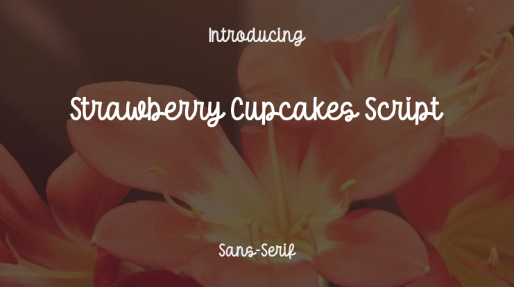 Strawberry Cupcakes Script Font