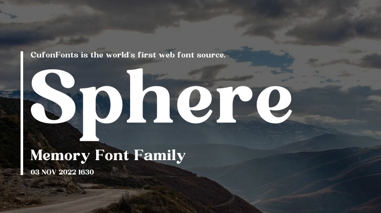 Sphere Memory Font