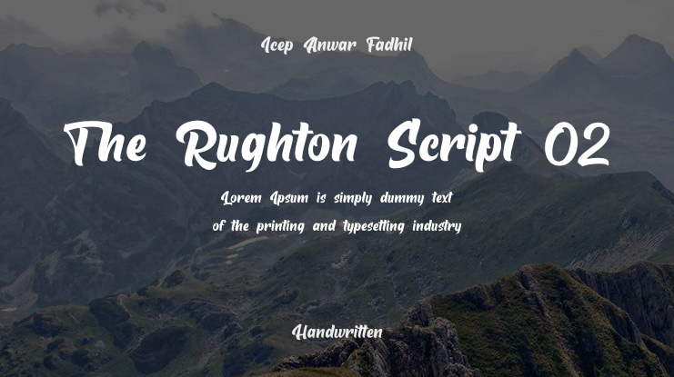 The Rughton Script 02 Font Family