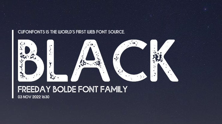 Black Freeday Bolde Font Family