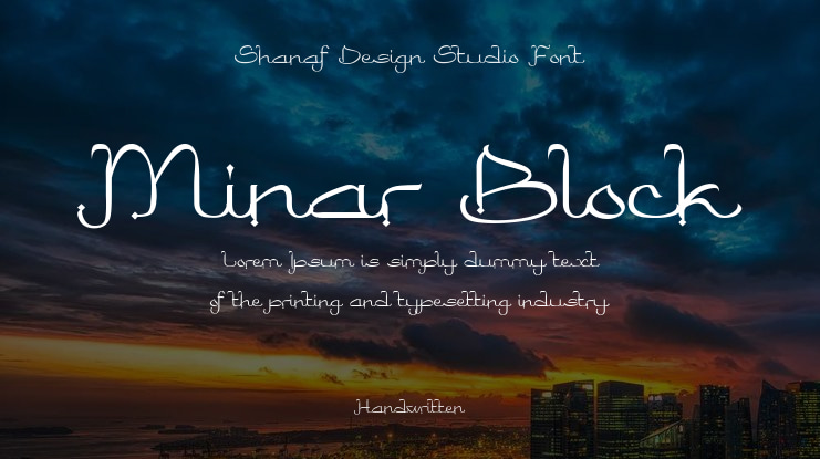 Minar Block Font