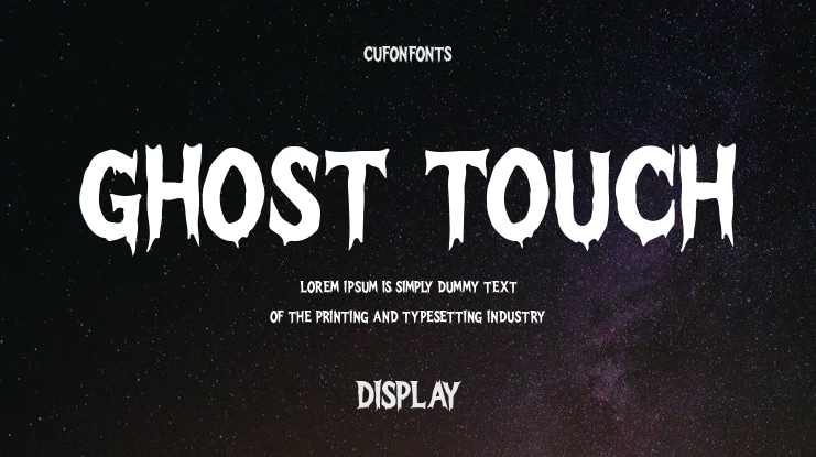 Ghost Touch Font