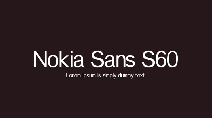 Nokia Sans S60 Font