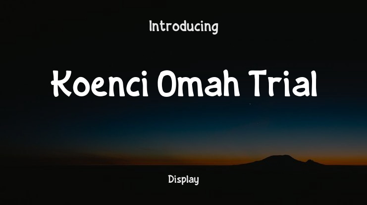 Koenci Omah Trial Font
