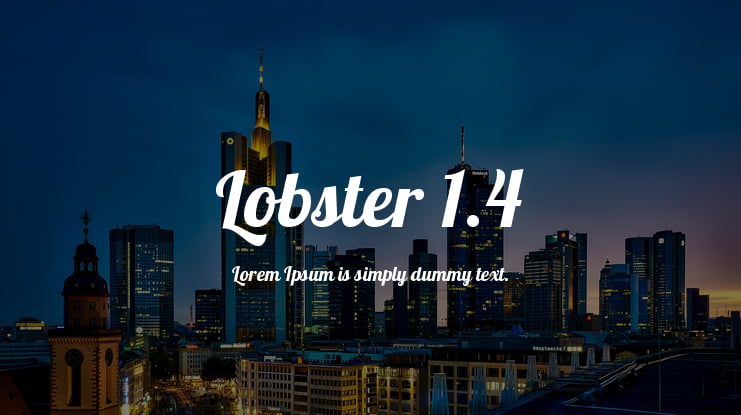 Lobster 1.4 Font