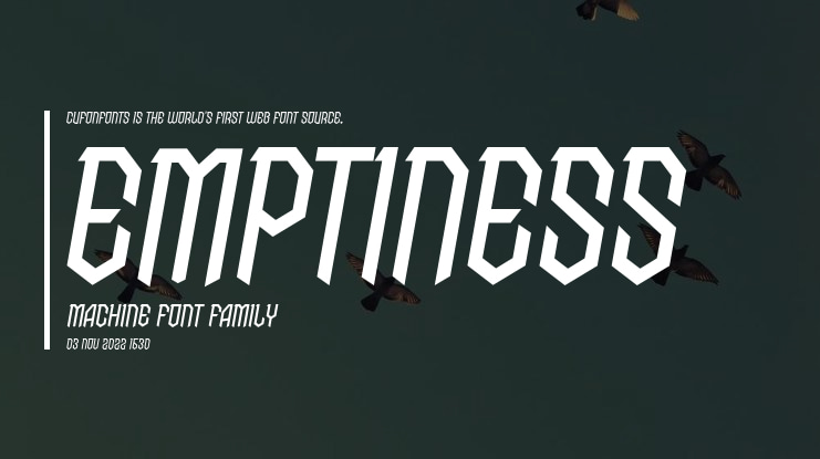 Emptiness Machine Font Family