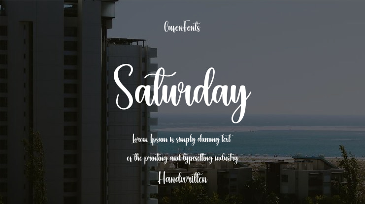 Saturday Font