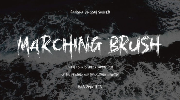 Marching Brush Font