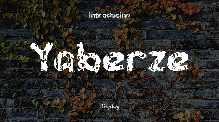 Yaberze Font