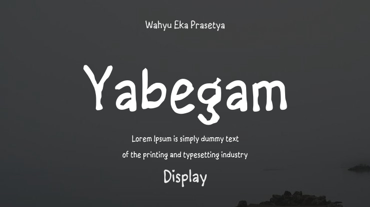 Yabegam Font