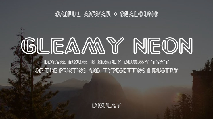 Gleamy Neon Font