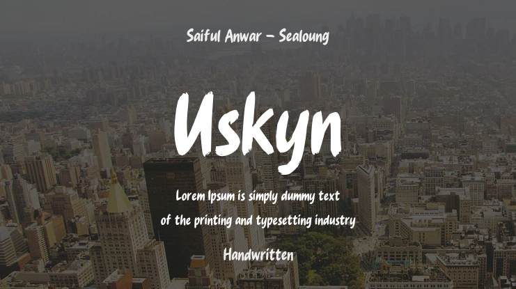 Uskyn Font