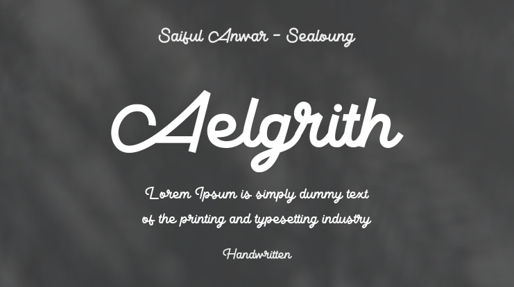 Aelgrith Font