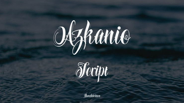 Azkanio Script Font