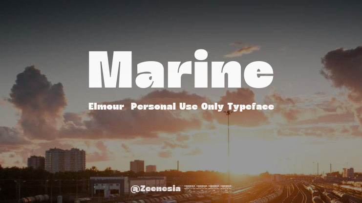 Marine Elmour  Personal Use Only Font
