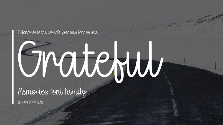 Grateful Memories Font