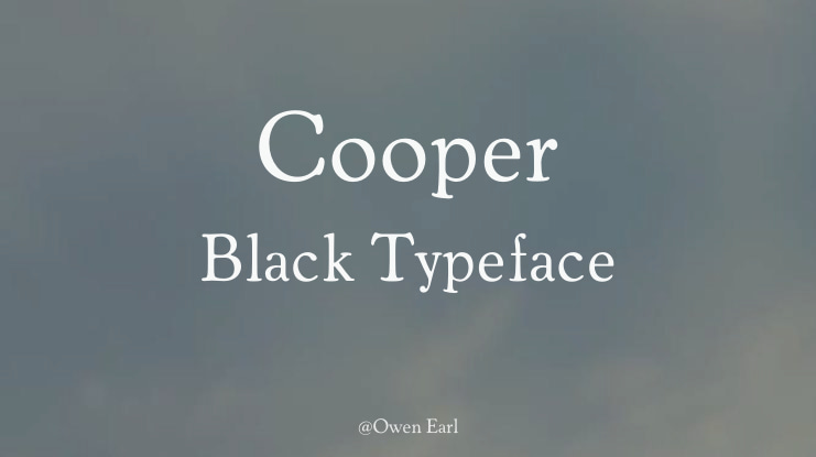 Cooper Black Font Family
