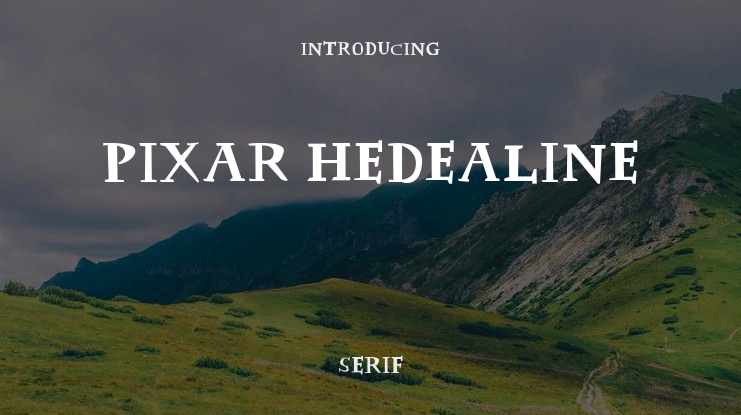 Pixar hedealine Font