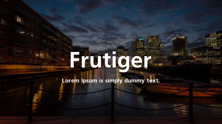 Frutiger Font Family