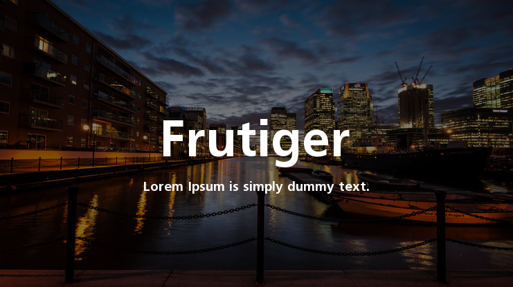 Frutiger Font Family