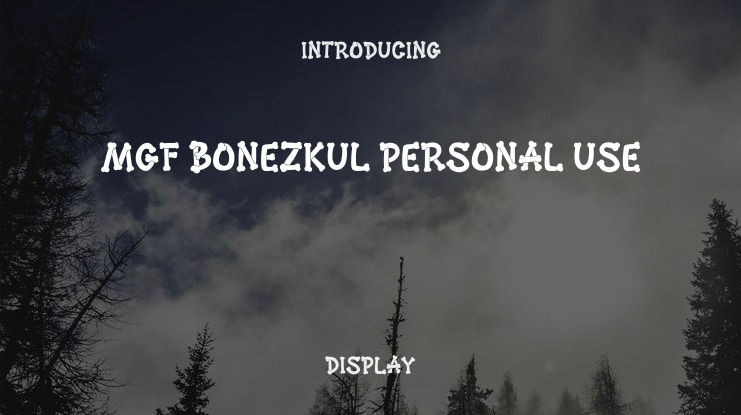MGF Bonezkul Personal Use Font