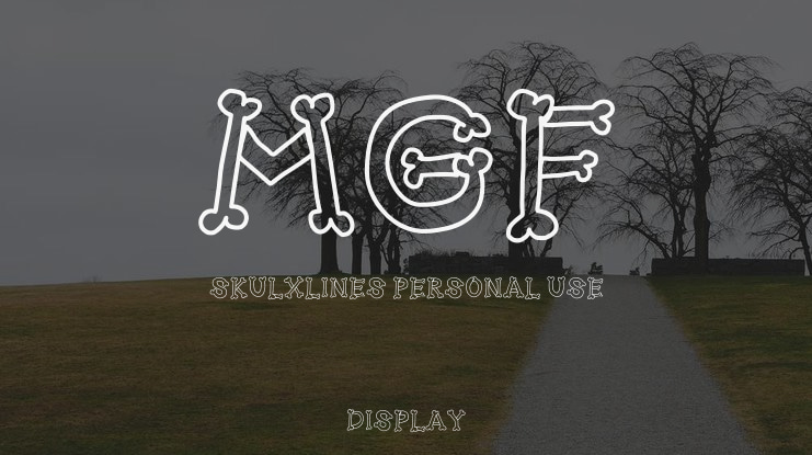 MGF Skulxlines Personal Use Font