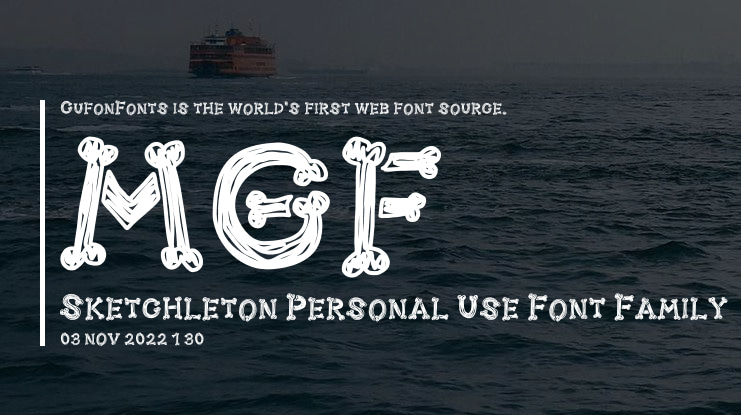 MGF Sketchleton Personal Use Font