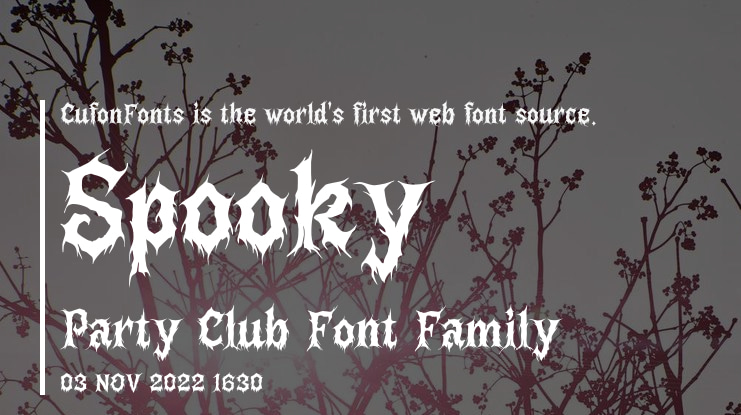 Spooky Party Club Font