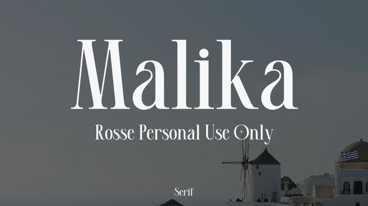 Malika Rosse Personal Use Only Font