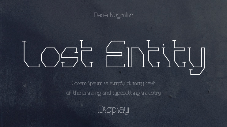 Lost Entity Font