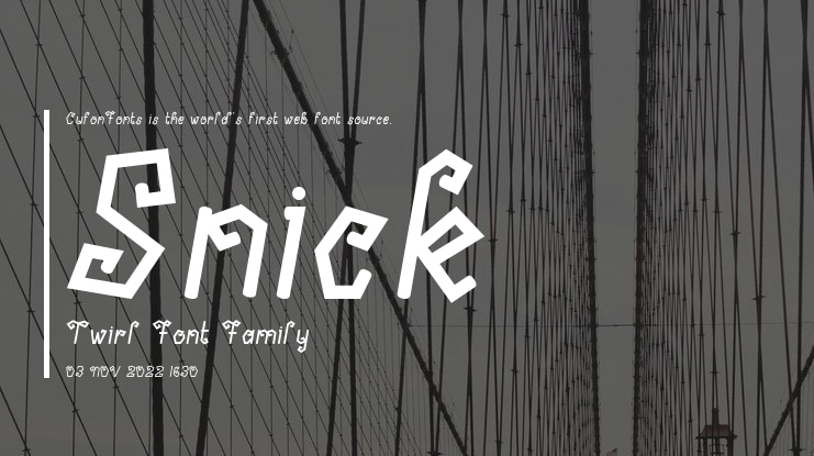 Snick Twirl Font
