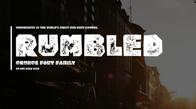 Rumbled Grunge Font