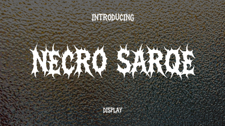 Necro Sarqe Font