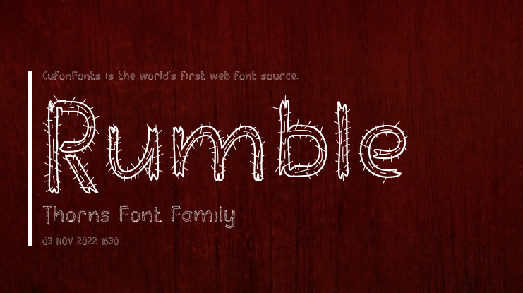 Rumble Thorns Font
