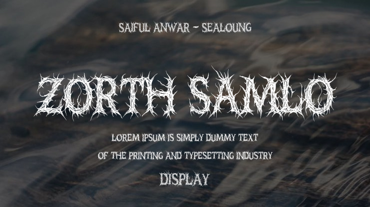 Zorth Samlo Font